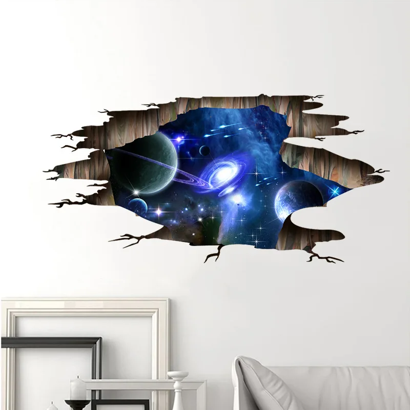 Kreatywna ściana 3D wszechświat przestrzeń Galaxy
