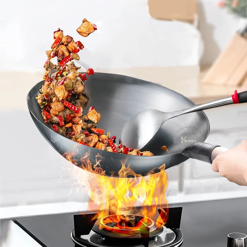 Konco Iron Wok – Tradycyjny Ręcznie Młotkowany Żelazny Wok