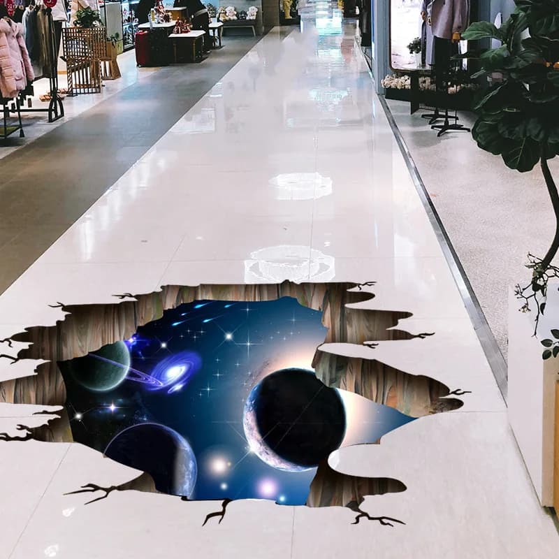 Kreatywna ściana 3D wszechświat przestrzeń Galaxy